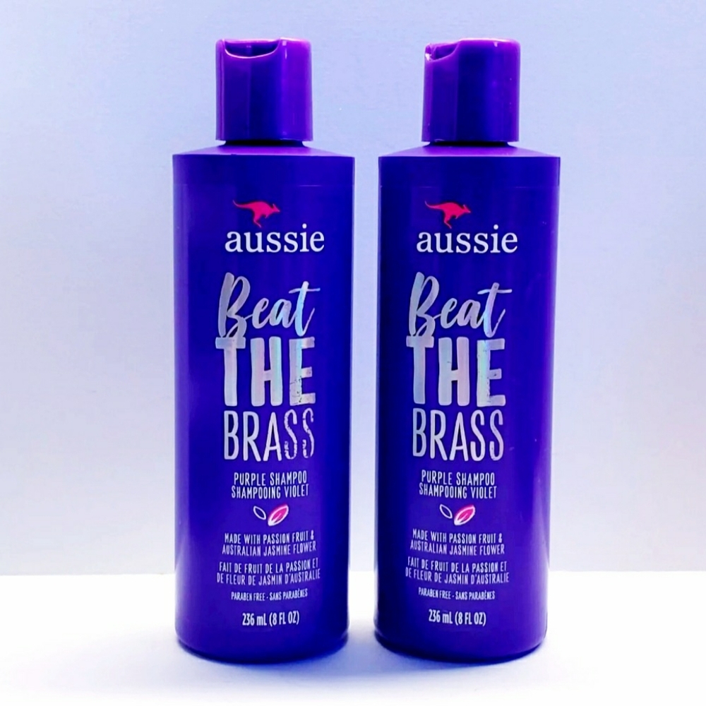 Aussie Beat The Brass Paraben-Free Purple Shampoo for Color-treated Hair(2 pack)